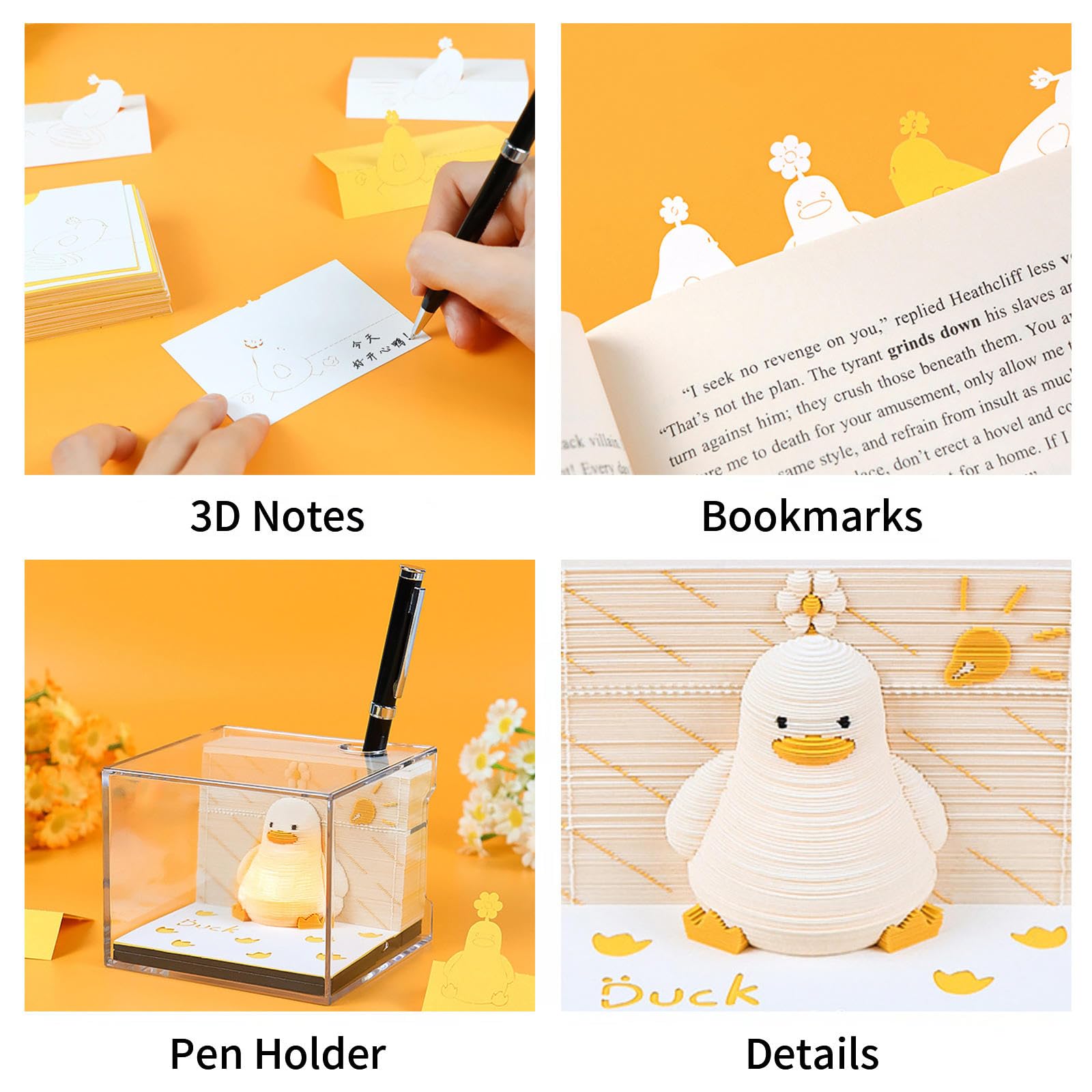 Bloc de notas 3D, bloc de notas 3D, notas adhesivas 3D, bloc de notas artísticas para tallar papel 3D, bloc de notas de arte extraíble, exquisita obra de arte creativa de escultura de papel, para