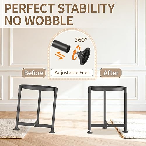 Miniatura 5 de LASZOLA Soporte de Plantas Negro para Interior para Macetas Grandes y Altas de Servicio Pesado, Organizador Vertical de Flores Único de Metal para