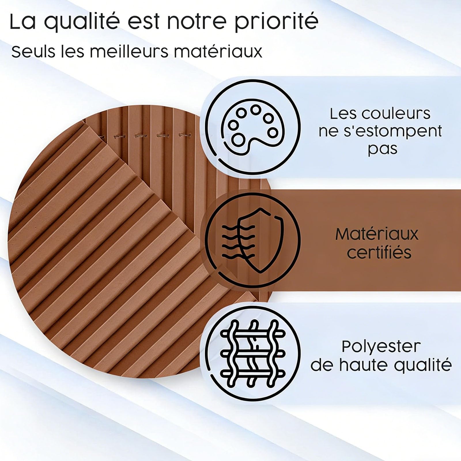 Store Plissé sans Percer, sur Mesure 100 x 190 cm Facile à Installer Protection Vie Privée Rideaux Plissés en Non-Tissé Store Plissé avec Perçage pour Fenêtres Portes, ‎Marron