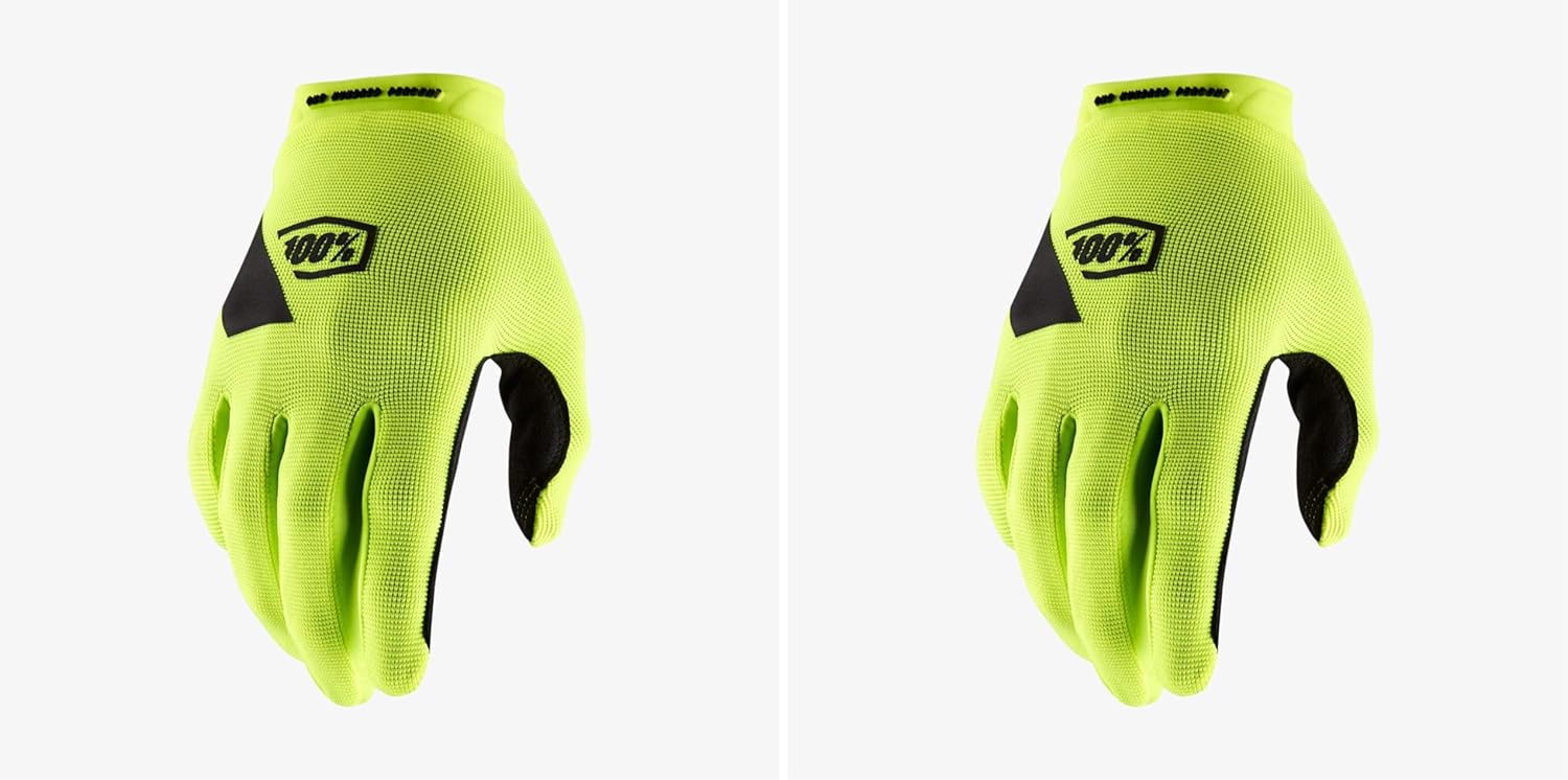 100% RIDECAMP Men's Motocross & Mountain Biking Gloves - Lightweight MTB & Dirt Bike Riding Protective Gear