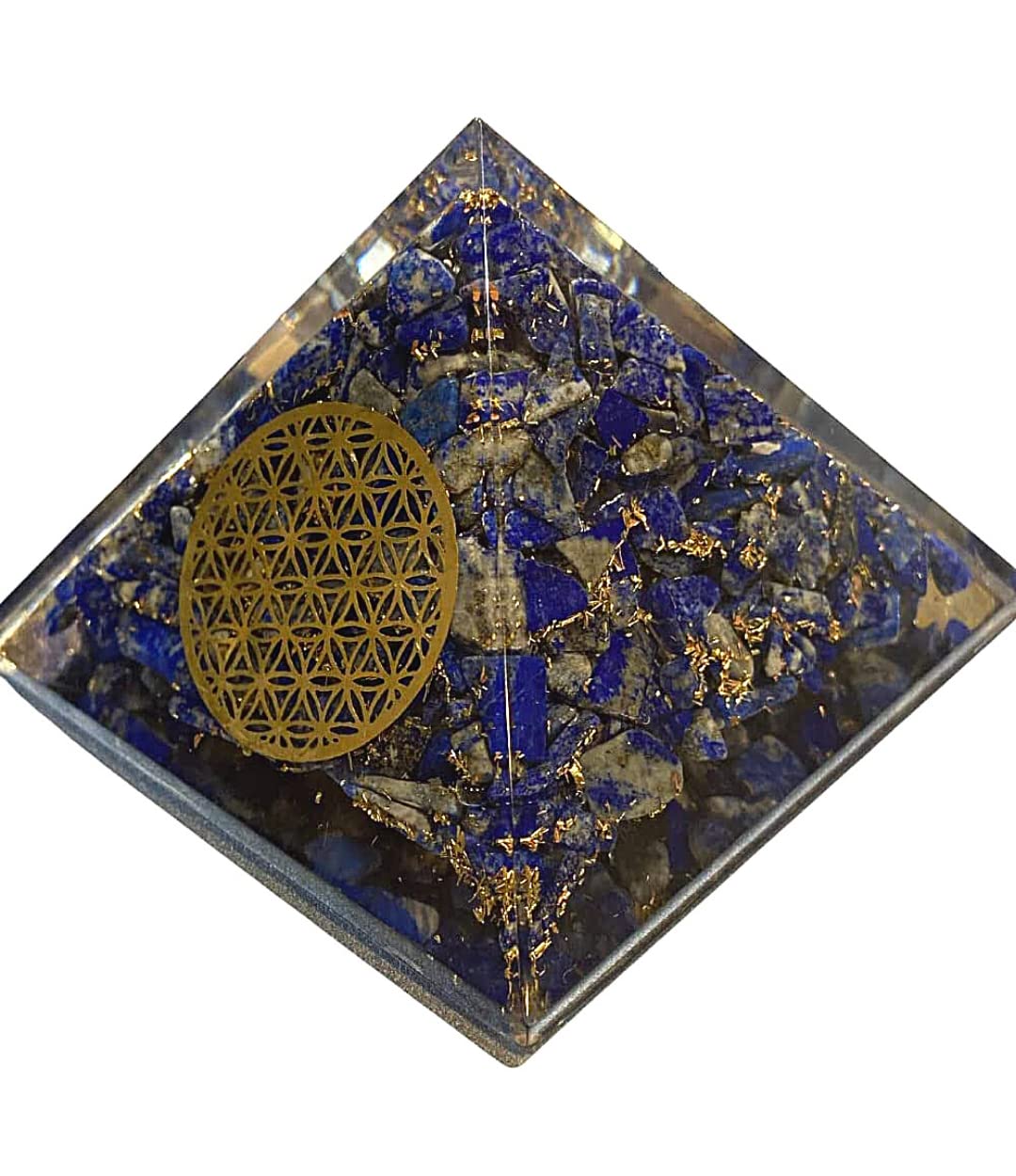 暗いところで光るオルゴナイト フラワートレー コースター ラピスラズリ 暗いところで光るオルゴナイト フラワートレー コースター