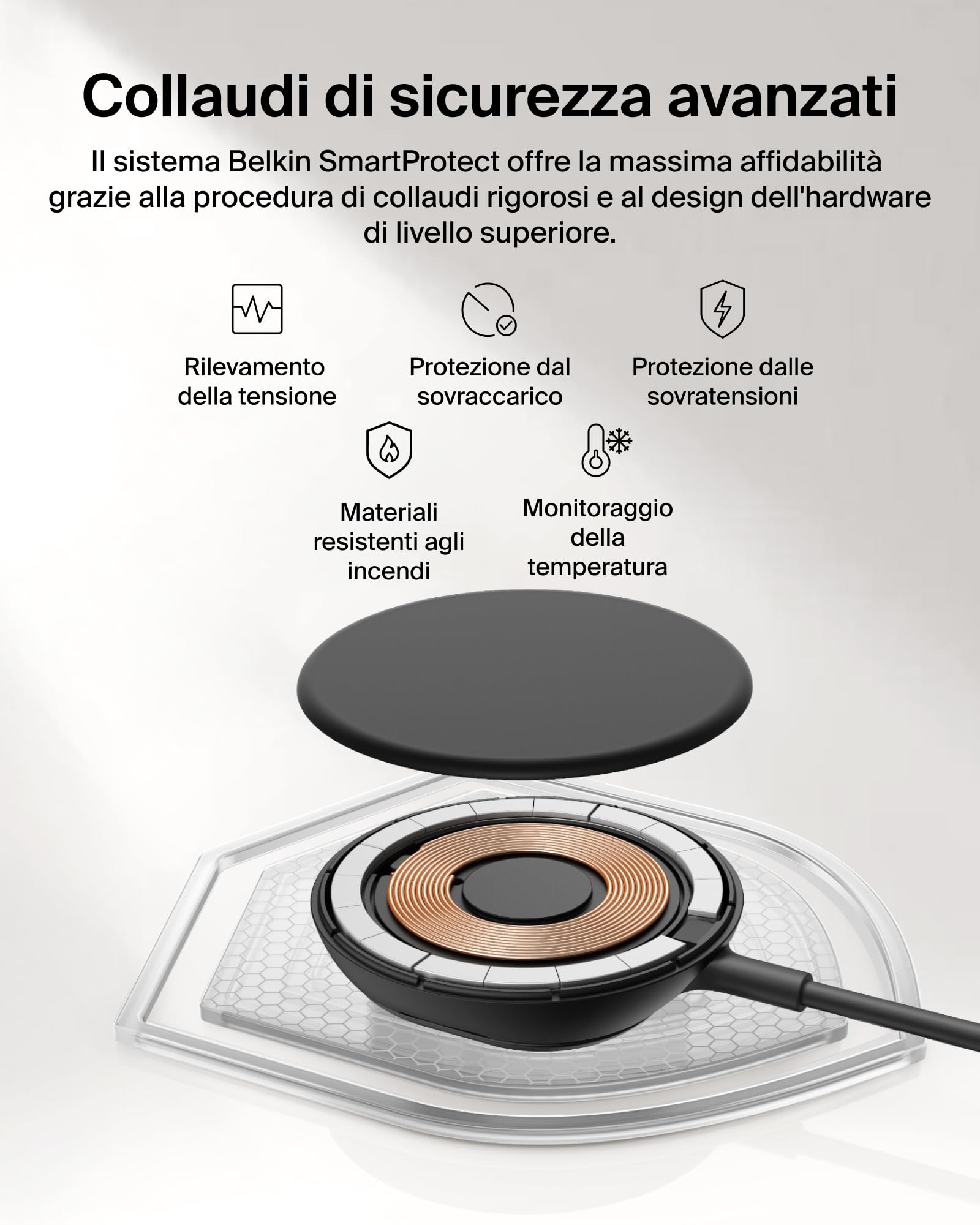 Belkin UltraCharge Chargeur Magnétique Qi2 25 W, Chargeur Sans Fil Rapide, MagSafe Avec Technologie De Refroidissement Passive, Support Pour L'iPhone 17 (Tous Modèles), Pixelsnap, AirPods Pro - Noir