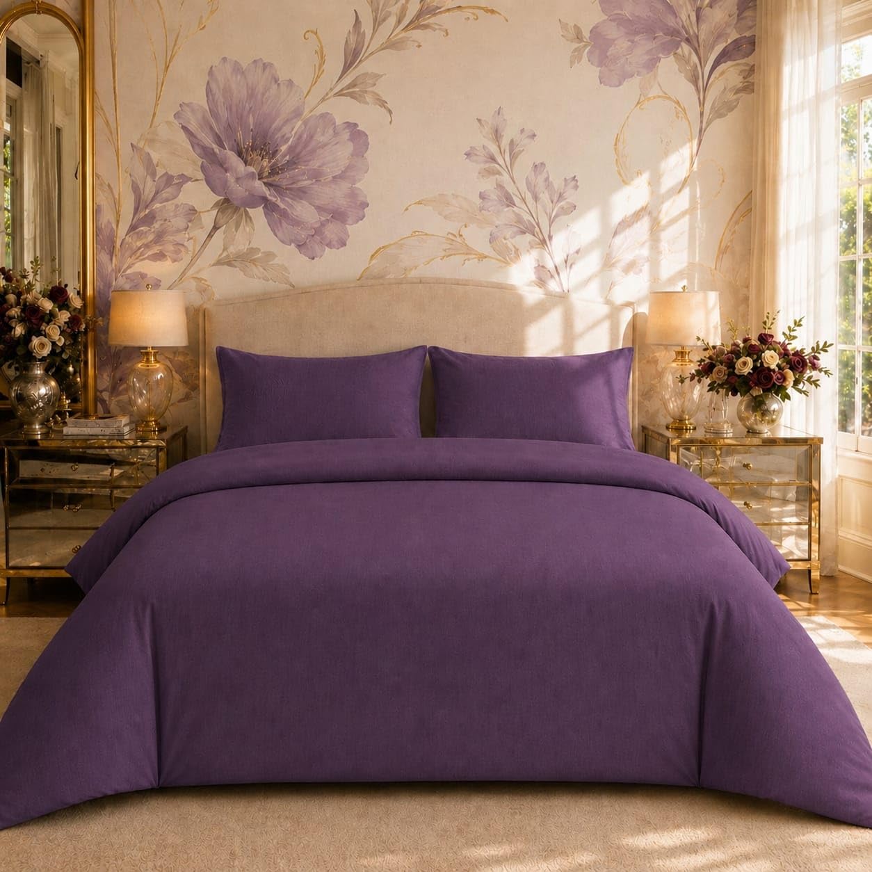 BOSALONI HOME Essential Collection komplet pościeli dwuosobowej 220 x 230 cm, prześcieradło z gumką 160 x 200 + 35 cm i 2 poszewki na poduszki 50 x 80 cm, elegancki zestaw pościeli z miękkiej