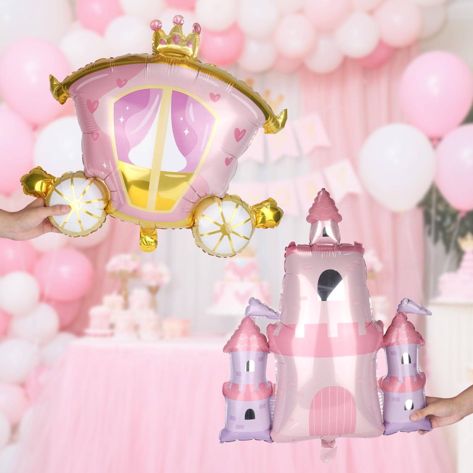lasuroa 4pcs Princess Birthday Party Balloons - Image 3