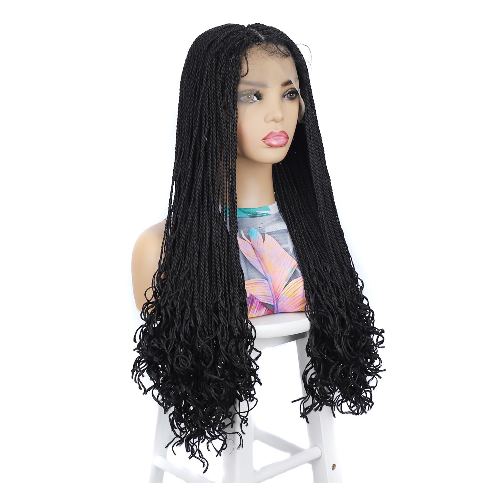 Peruki dla kobiet Front lace long wavy hair wig for women with large waves