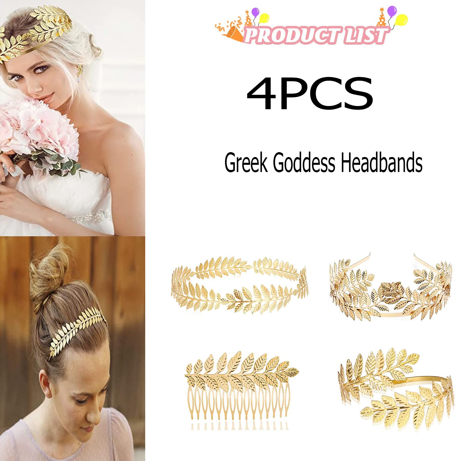 Pettinino per capelli con foglie dorate, per damigella d'onore, fermaglio per capelli, accessori