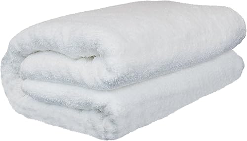 BC BARE COTTON Toallas de baño de algodón turco de gran tamaño para hotel y spa, color blanco, (40 x 80 pulgadas, juego de 1)
