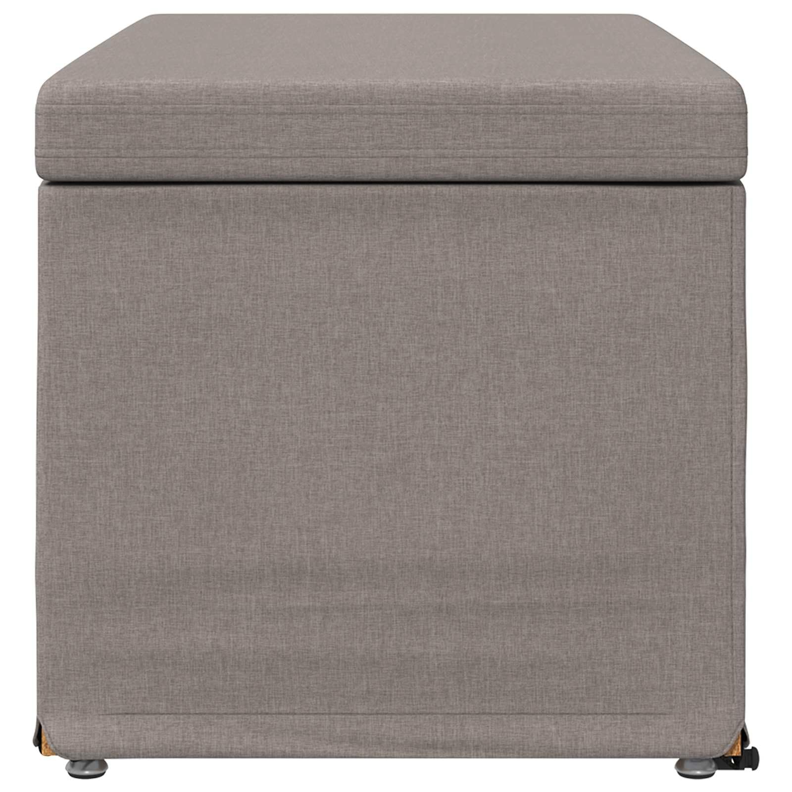 Stołek taupe 81 x 41 x 40 cm inżynieria tkaniny i drewna