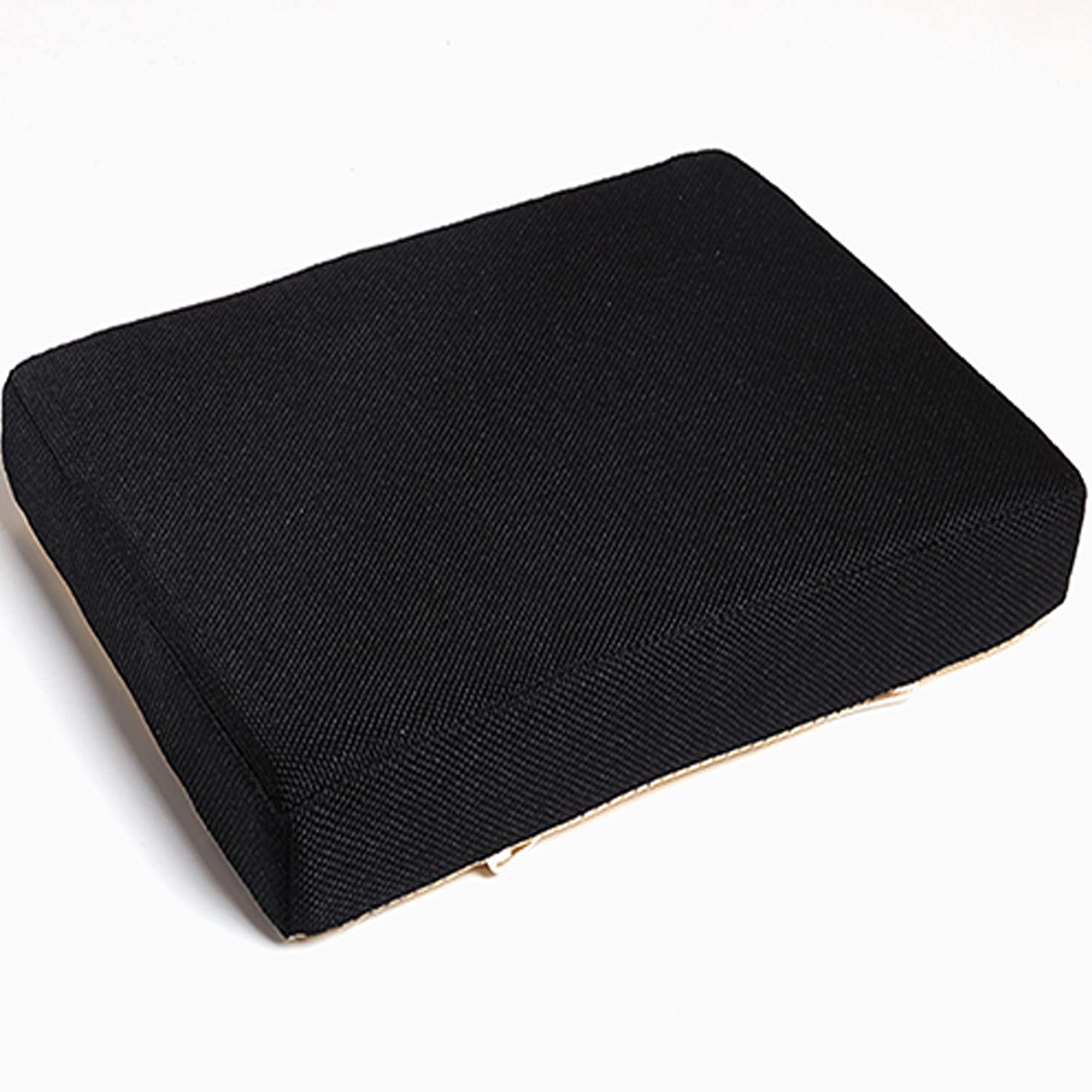 qing yun Student Chair Pads,Stool Seat Cushions Rectangular Non-Slip High Stool Chair Cushion with Ties Breathable Soft Sponge Seat Pad (35 * 25 * 3cm,Black)