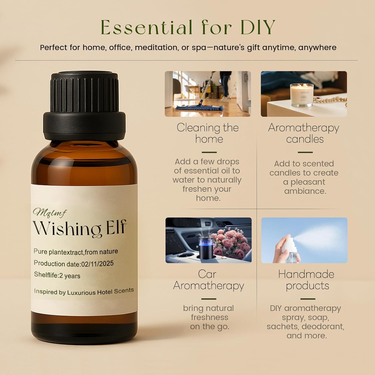 Hotel Collection Diffuser Oil, for Aroma Oil Scent Diffusers - Wishing Elf