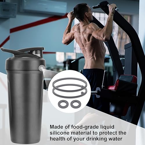 Miniatura 7 de Juego de 4 piezas de repuesto para vaso mezclador Blenderbottle Strada Flip Shaker Cup, 2 tamaños para botella de agua, tapa de silicona, accesorios