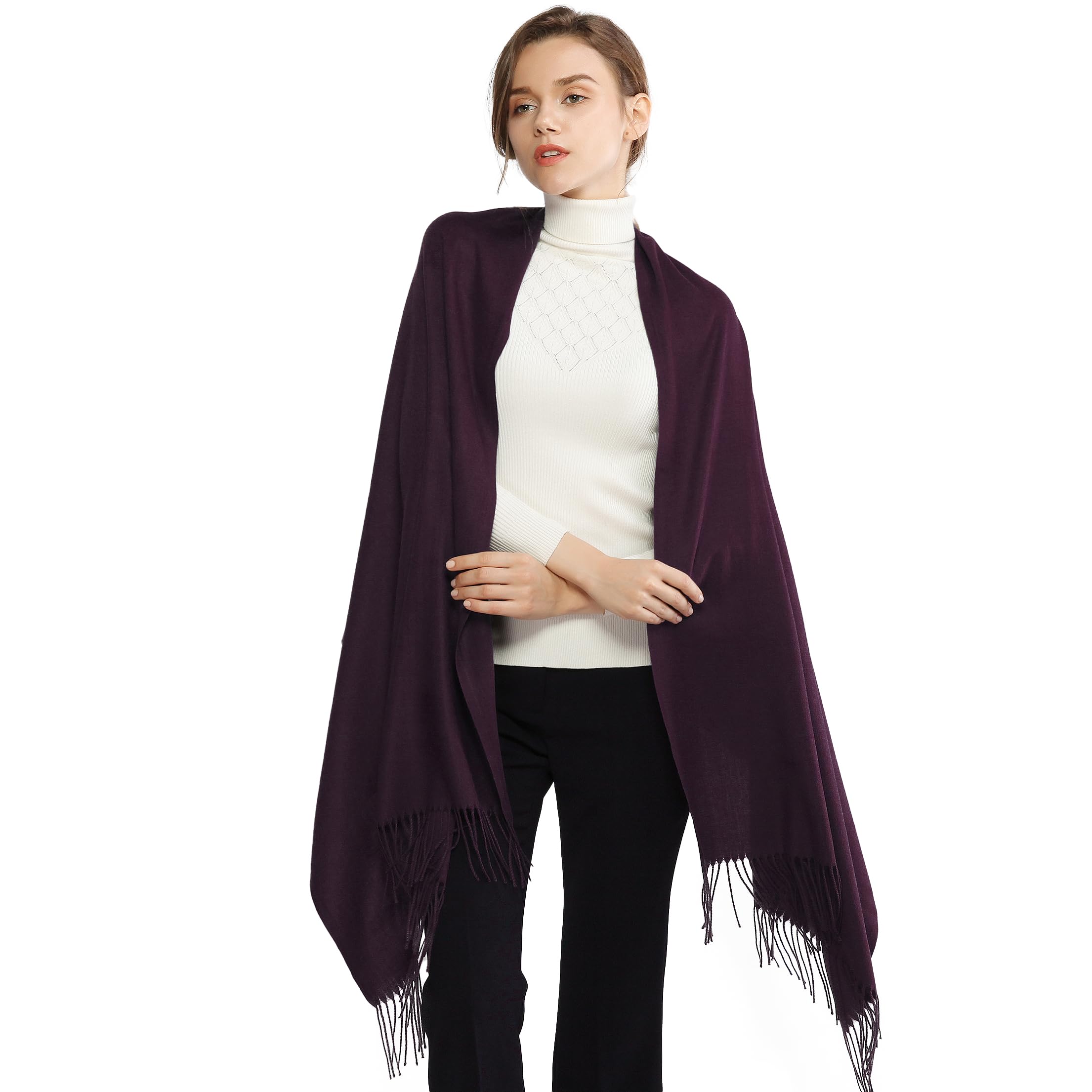 RIIQIICHYWomen's Scarf Pashmina Shawls and Wraps for Evening Dress Bridesmaid Wedding Bridal Winter Warm Long Large ScarvesGlobal Recycled StandardGlobal Recycled StandardGlobal Recycled Standard