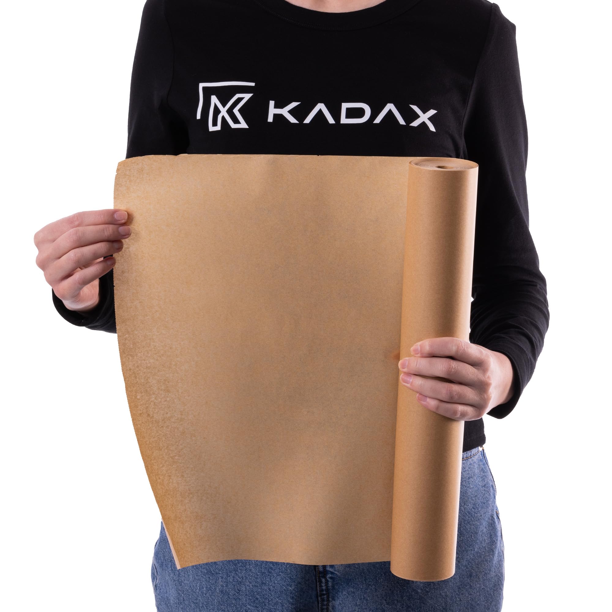 KADAX 5 x Backpapier auf Rolle, 38 cm x 50 m, Pergamentpapier mit beidseitiger Silikonbeschichtung, antihaft & hitzebeständig, Papier zum Backen, Backzubehör