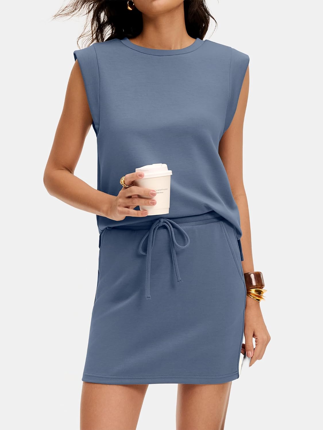 ANRABESS Womens Summer 2 Piece Short Skirt Sets 2026 Cap Sleeve Top Athletic Skort Workout Tennis Matching Set Travel Outfits