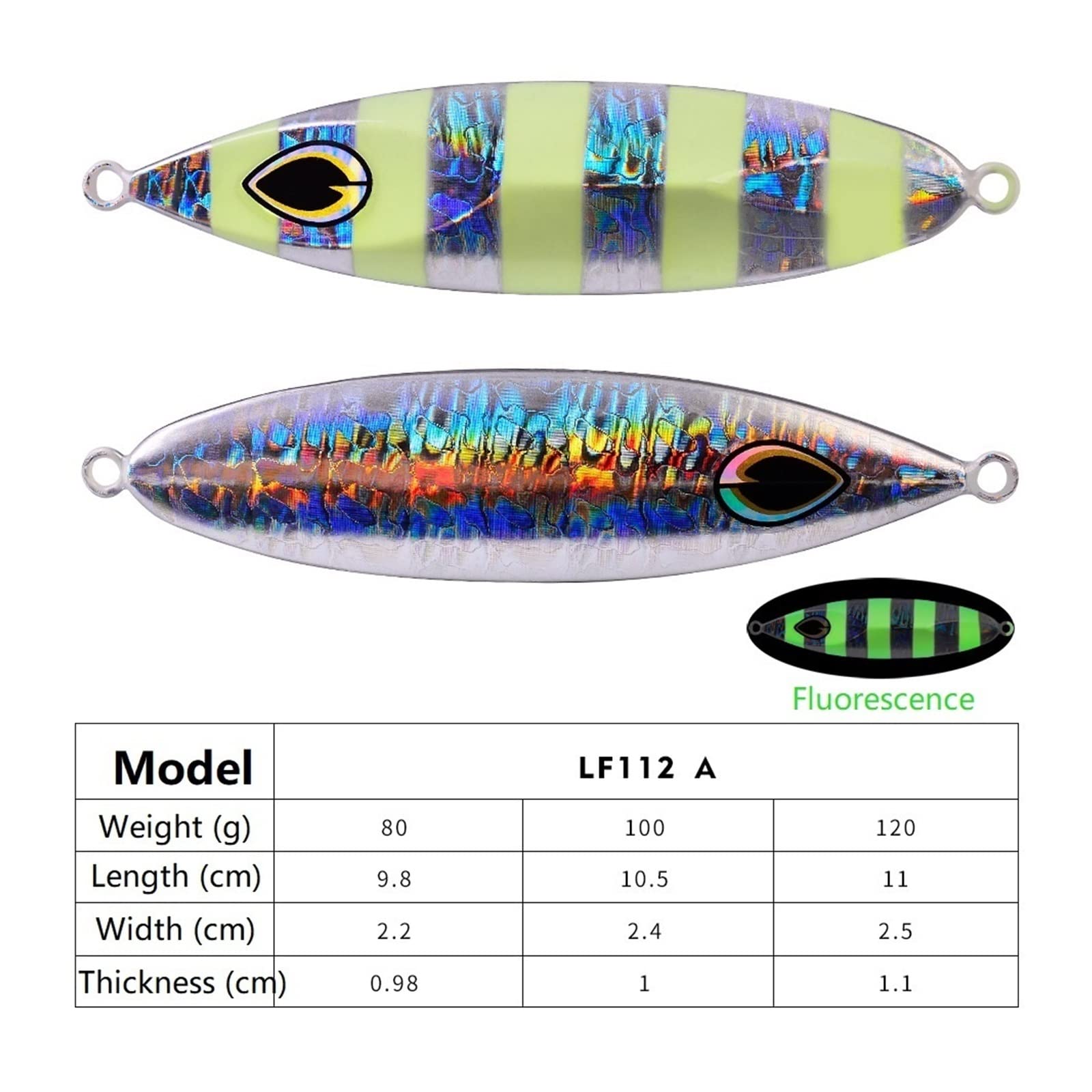 INEOUT 5 Pz/Set 80g 100g 120g Richiamo di Pesca in Acqua di Mare Metallo Jig Cucchiaio Esche Pesce Bass Bait Acqua Salata