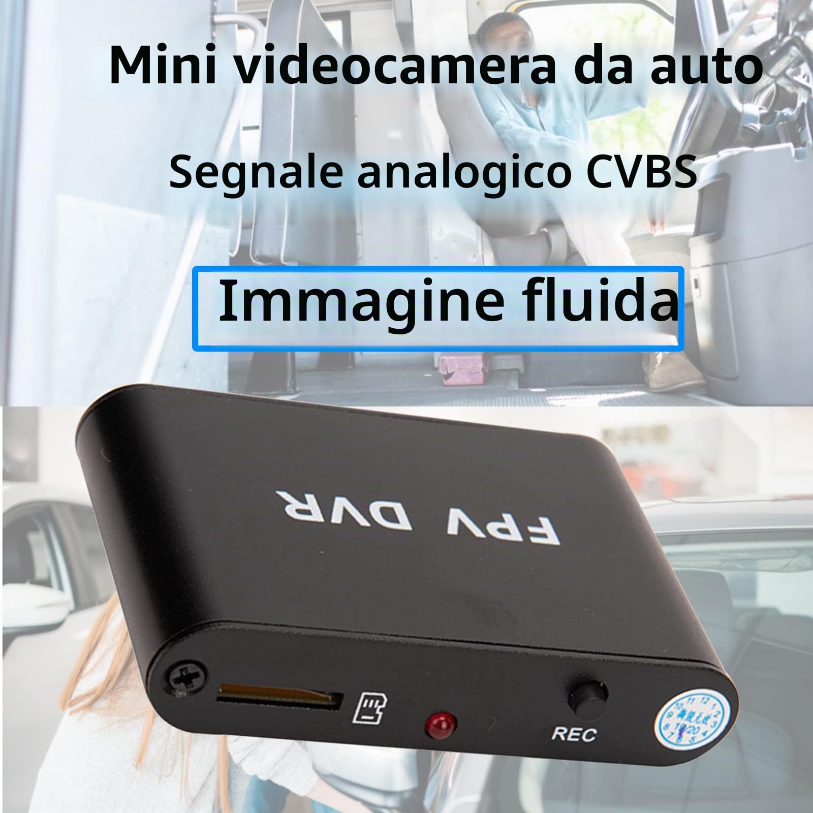Mini DVR 1 Channel for Analog CCTV Camera - 720P FPV Video Capture with MP3/AVI Support, Car DVR Recorder Compatible with CCD Cameras (Compact Digital Video Recorder Module
