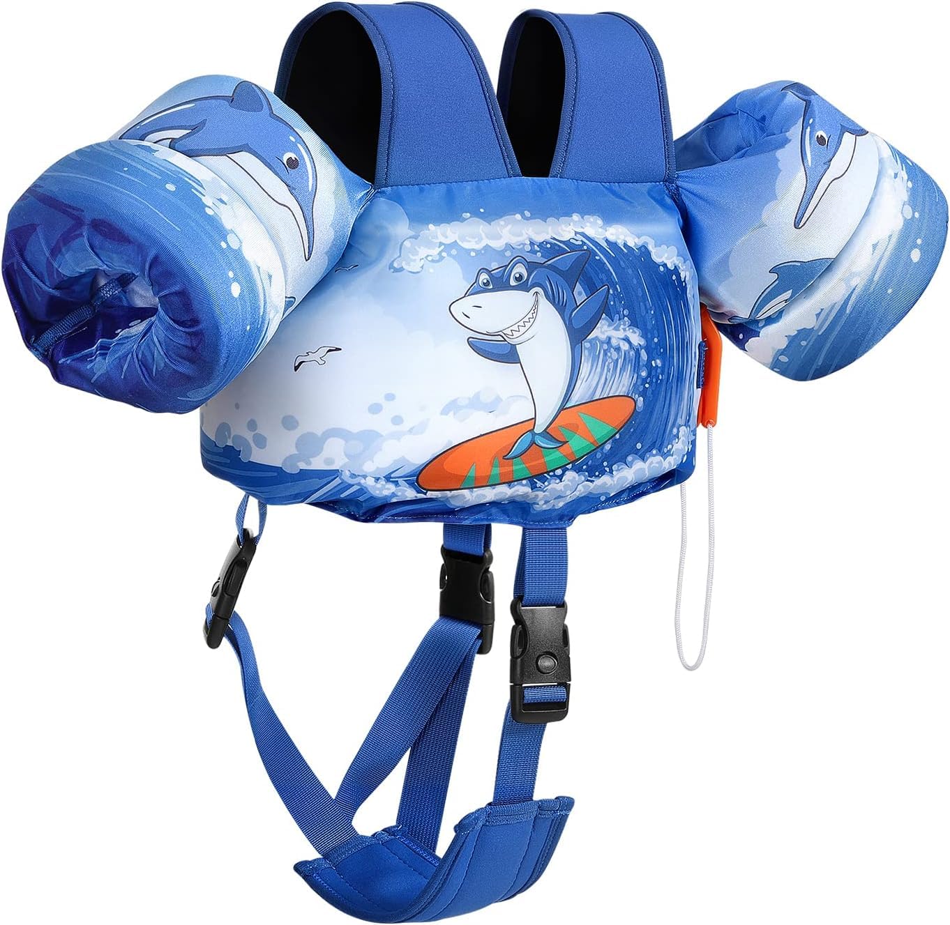 MoKo Chaleco Flotante de Natación para Niños, Manguito Flotador para Niños con Correa de Hombro y de Seguridad Ajustable para Niños Piscina Playa