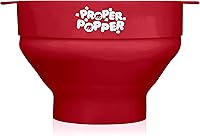 Vista 3 de El Original Proper Popper - Palomitas para microondas, Palomera de silicona, cuenco plegable sin BPA y apto para lavavajillas - (Rojo Rubí)