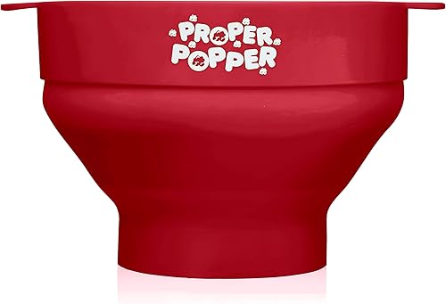 Miniatura 3 de El Original Proper Popper - Palomitas para microondas, Palomera de silicona, cuenco plegable sin BPA y apto para lavavajillas - (Rojo Rubí)