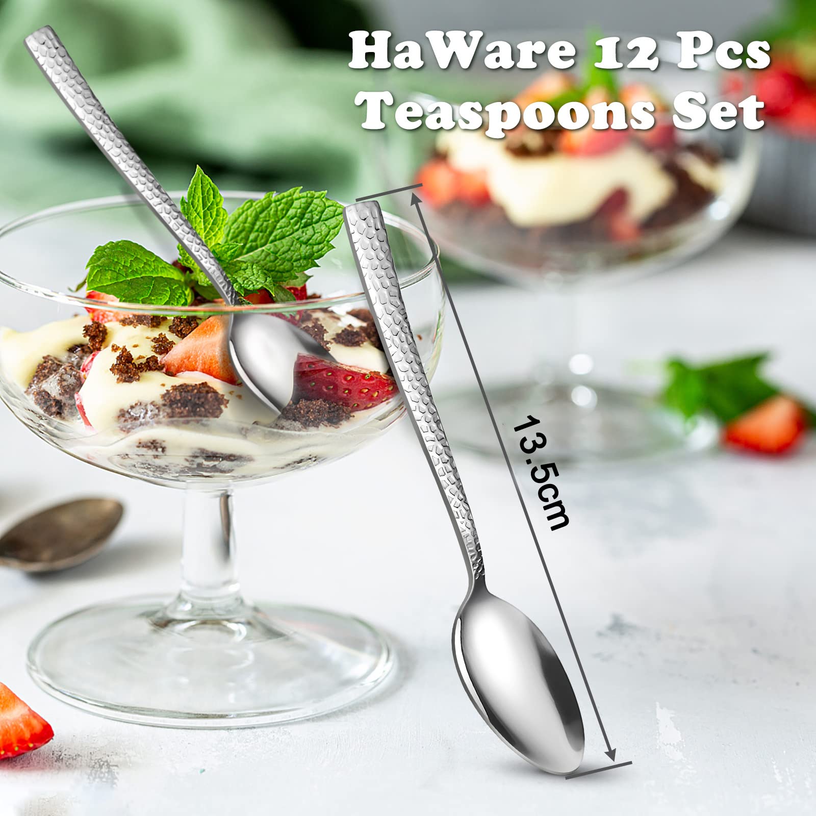 Haware Set Di 12 Cucchiaini Da Tè In Acciaio Inox, Per Casa, Ristorante