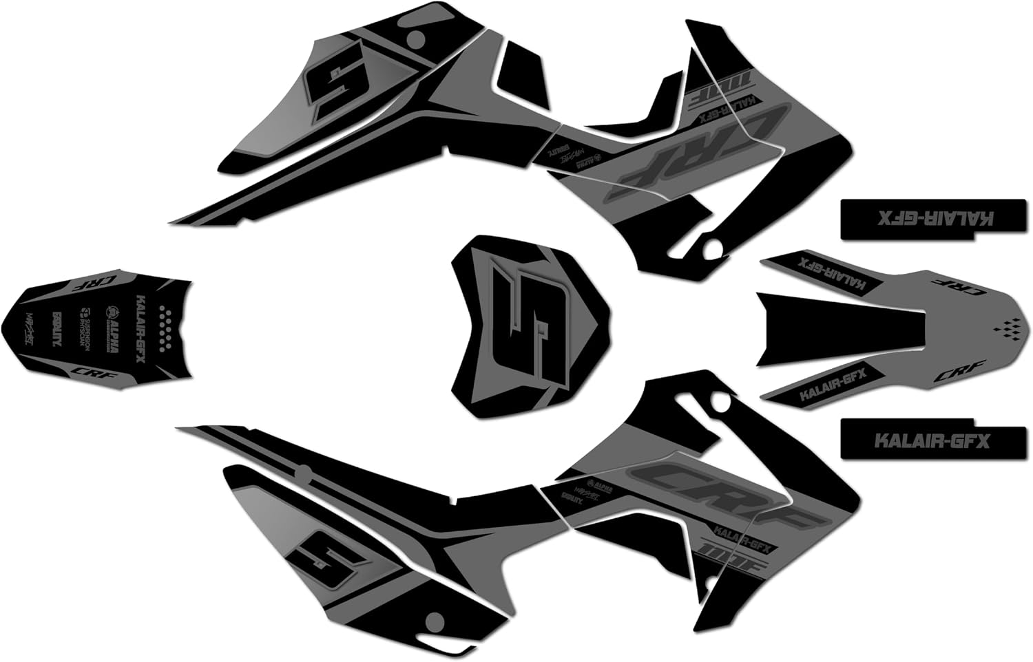 Graphics Kit for Honda CRF110F (2013-2018) Venom Series Teal 16 Mil - On/Off the Road - Dirt Pit Bike Motorcycle Sticker, Dirtbike Racing Decal Motocross Accessories no-Plastics