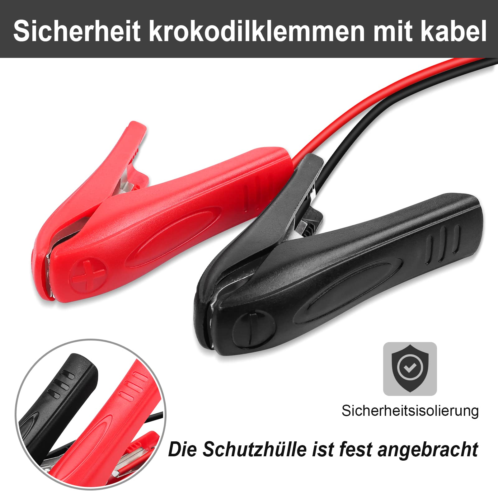 Allecta - Set van 100 witte U-vormige plastic krokodillenklemmen 3,5 cm