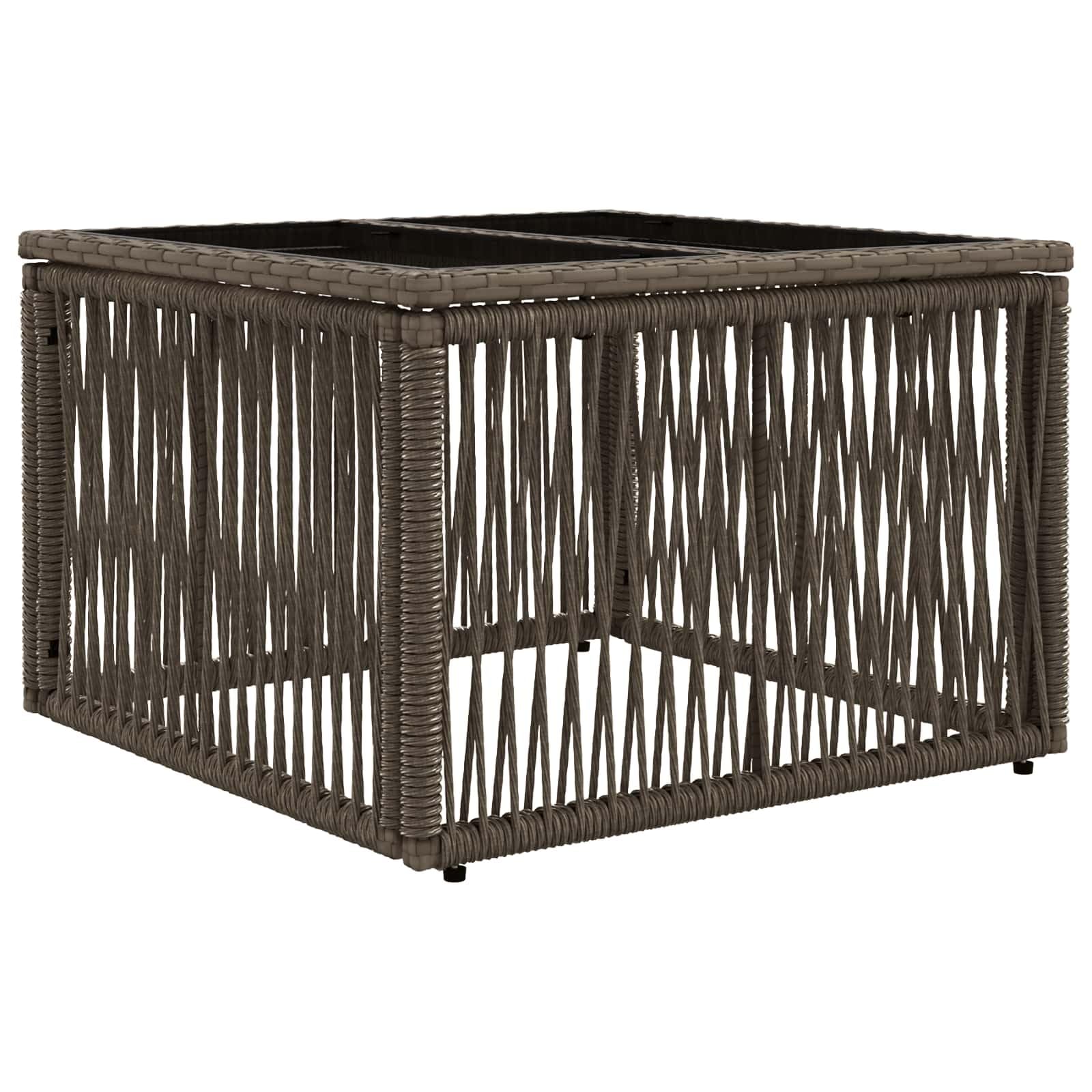 Set di divani da giardino, 13 pezzi, in polyrattan, colore grigio | Divano angolare modulare per terrazza e giardino con comodi cuscini per un massimo di 12 persone.