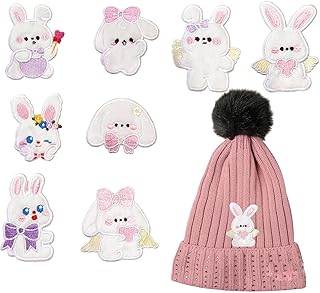 Patches de coelho - Patches de bordado bonitos para jaquetas | Acessórios faça você mesmo decoração Grande patch de Halloween para jaquetas Chapéu Bolsas para roupas Baodan