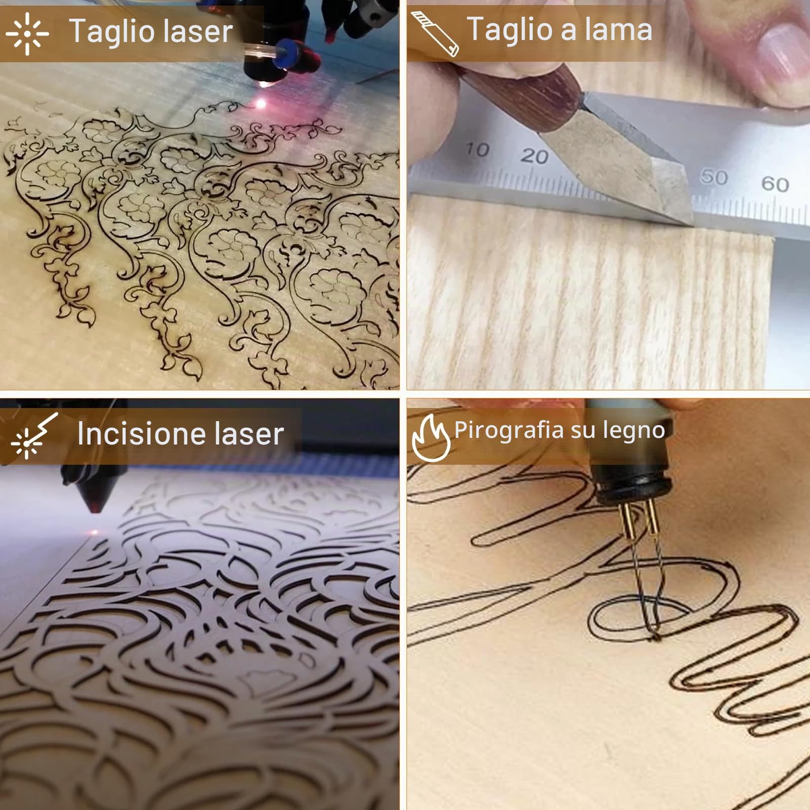 Zikenis 20 pezzi A4 compensato di tiglio,300 x 210 x3.5 mm compensato multistrato,compensato di tiglio laser da 3 mm,pannelli di legno per artigianato,per artigianato, taglio del legno,modellismo
