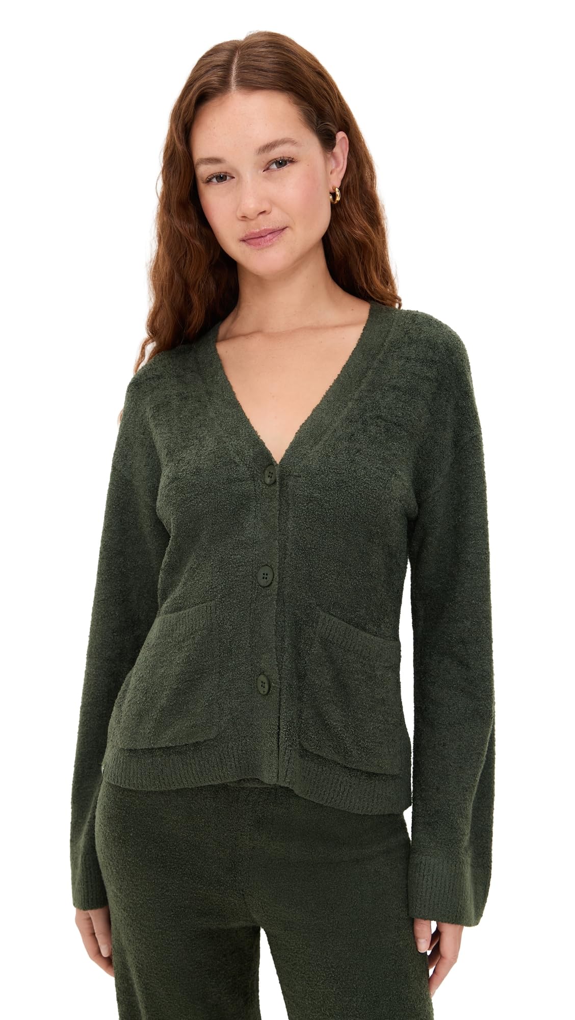 Barefoot Dreams Womens Wide Sleeve Button Front Cardigan