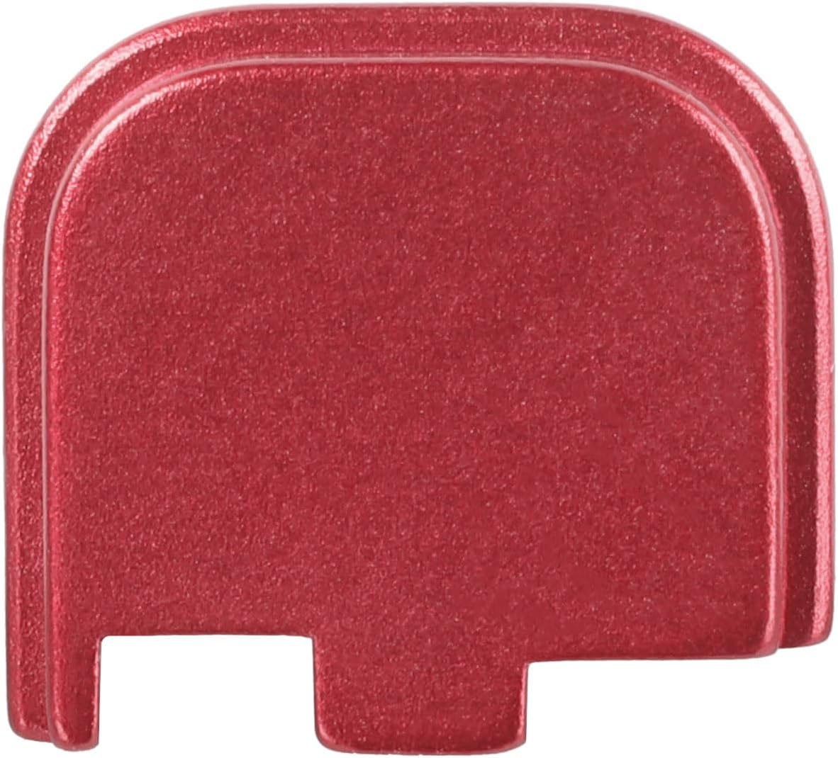 NDZ Performance Slide Cover Back Plate for Glock 43 43X 48 & PSA Dagger Micro – Aluminum Upgrade with Black Engraving – Fire Department Emblem – Red