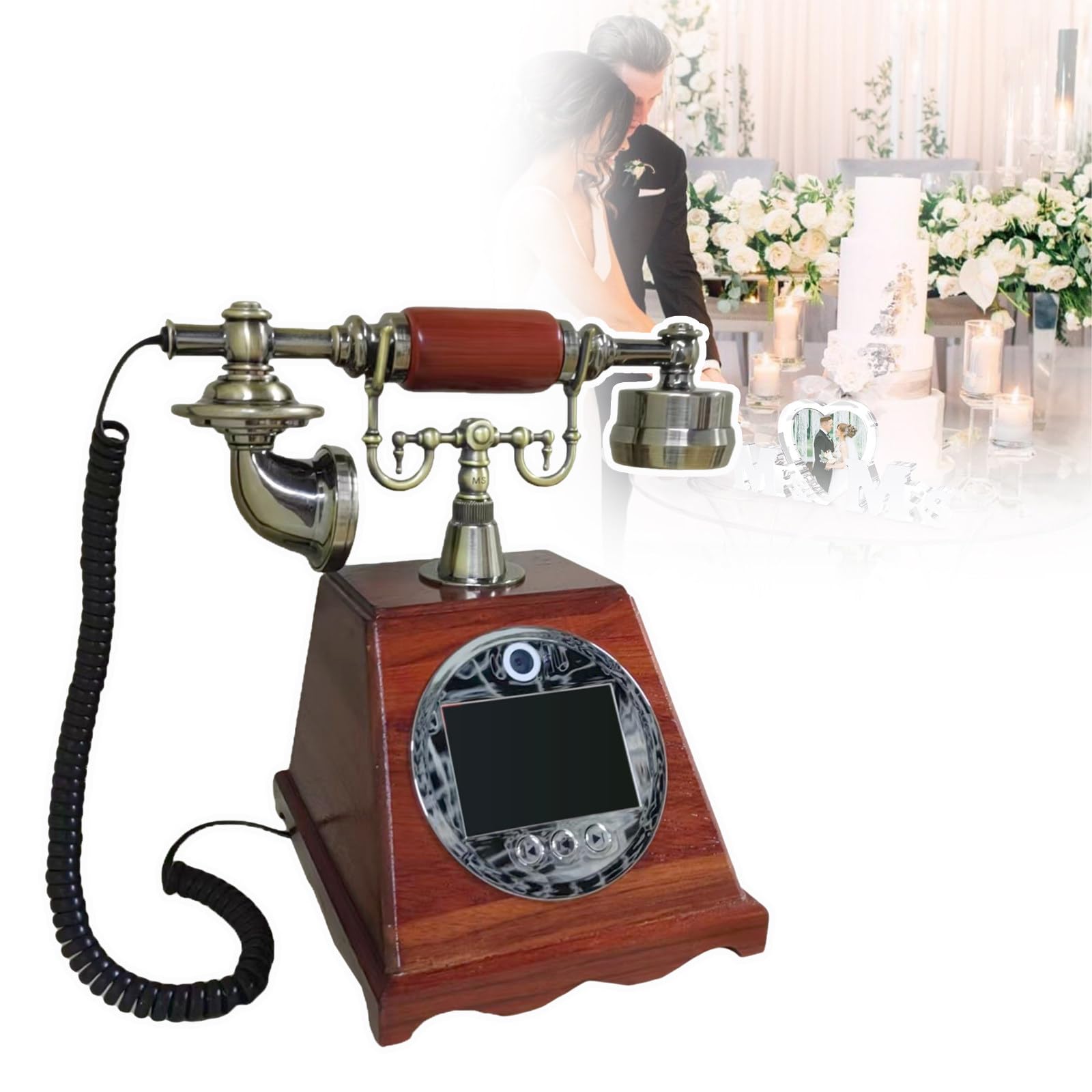 WIANQIAN Video Phone Guestbook, Video Audio Guest Book Phone A