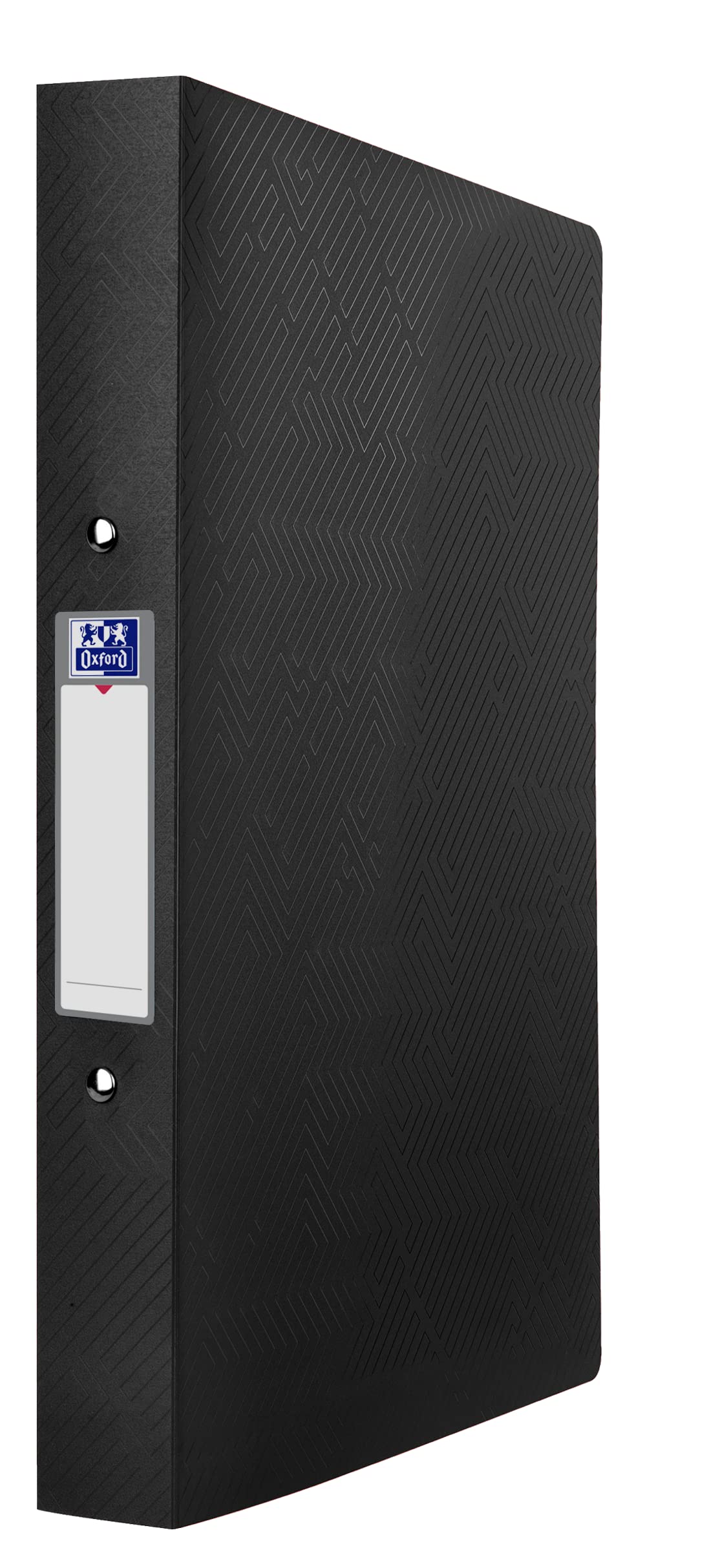 Oxford Lot de 10 classeurs à anneaux A4, largeur du dos 4 cm, 2 anneaux, noir