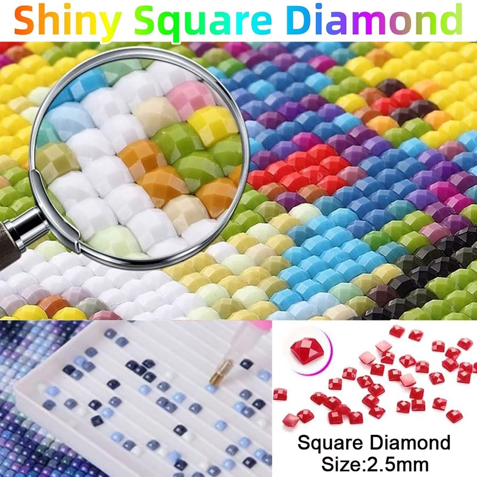 5-pak diamentowych zestawów artystycznych dla dorosłych 5D DIY olśniewający zestaw model-0458 | Malowanie diamentami w krajobrazie, pełne wiercenie według numerów, dla dorosłych, haft krzyżykowy, prezenty dla kobiet