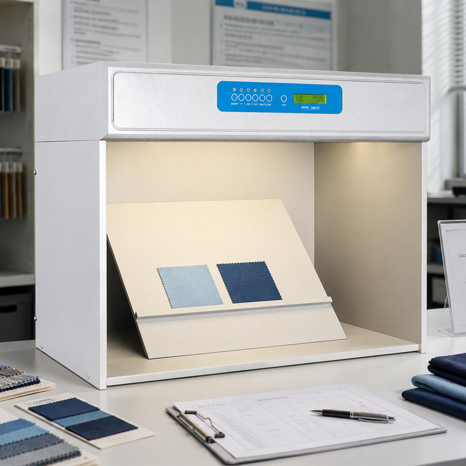 Caja de luz a juego para una evaluación precisa del color, 7 fuentes de luz, CRI ≥97%, función de memoria, caja de luz profesional para todas las industrias