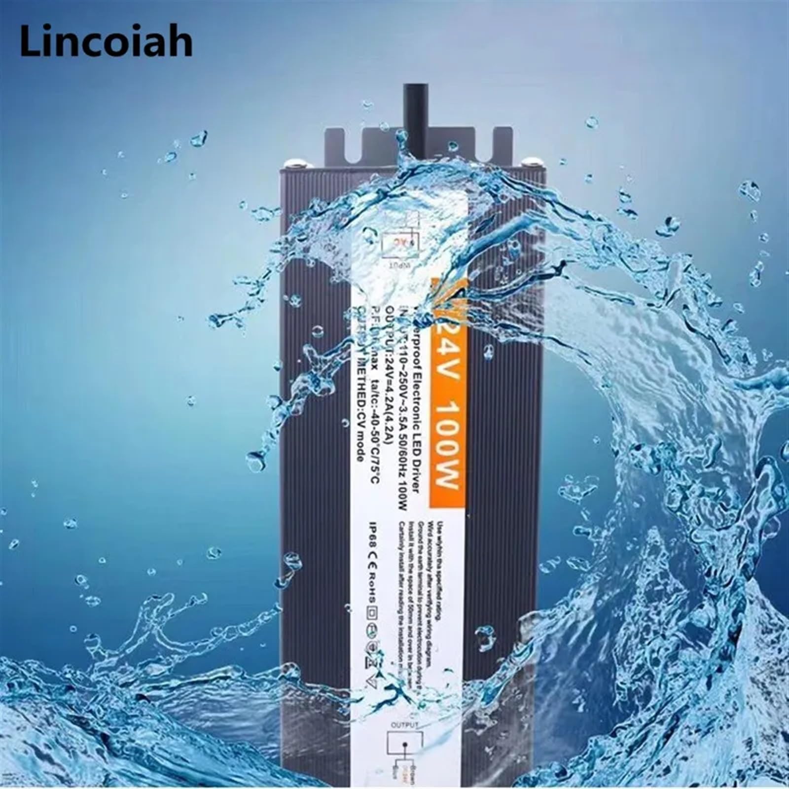 IVYARD Wodoszczelny zasilacz impulsowy AC 220 V DC 12 V 24 V LED adapter sterownika 60 W 100 W 200 W 300 W 400 W 12 V do taśmy świetlnej LED (rozmiar: 12 V, kolor: 10 W)