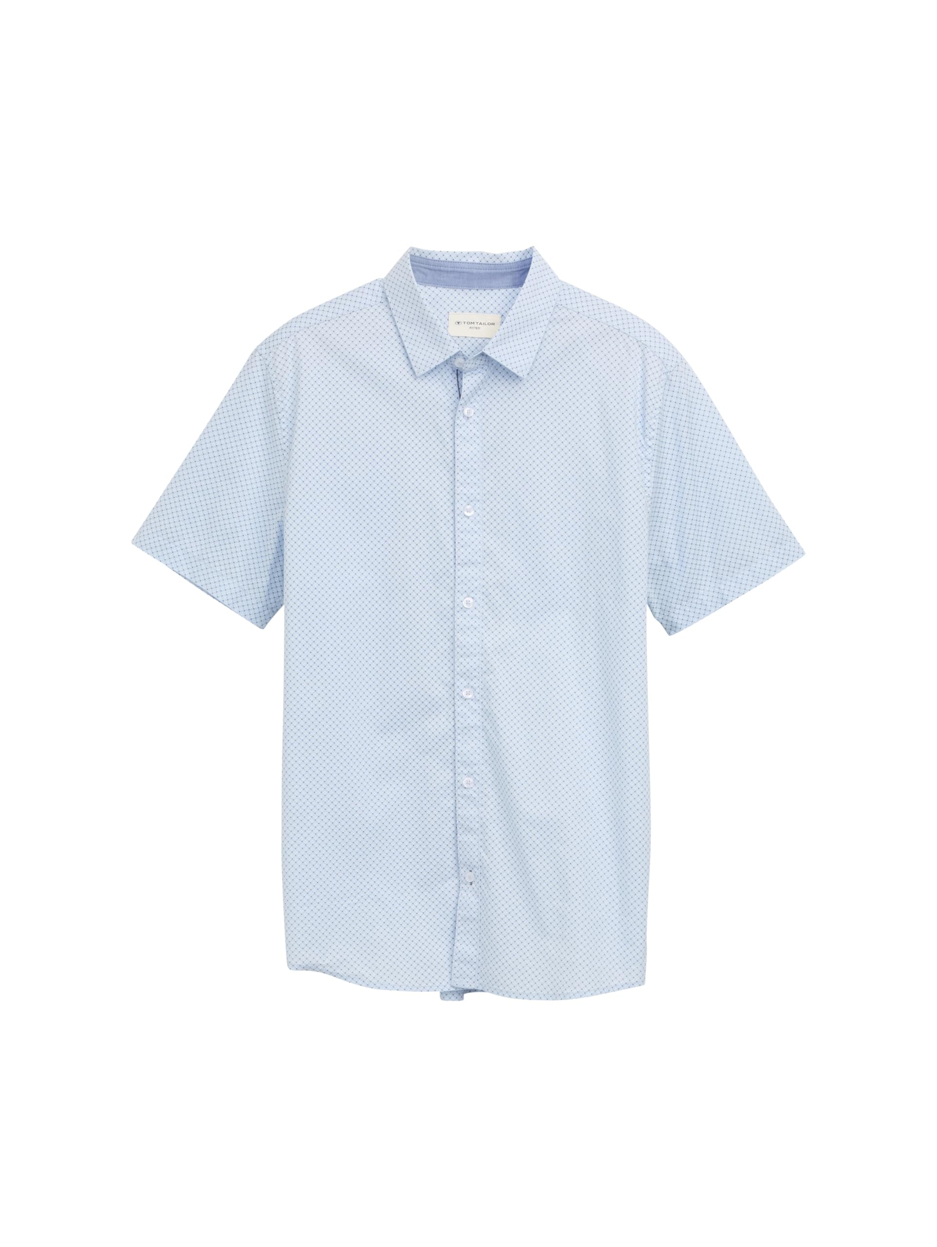 Tom Tailor Herren Fitted Kurzarmhemd mit Muster