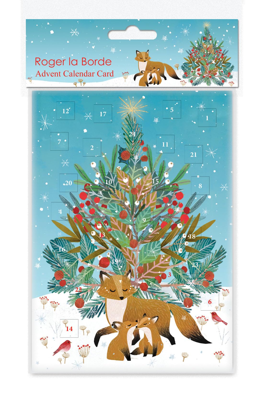 Roger la BordeBeneath the Tree Fox Pack - Advent Calendar Card - ACC105