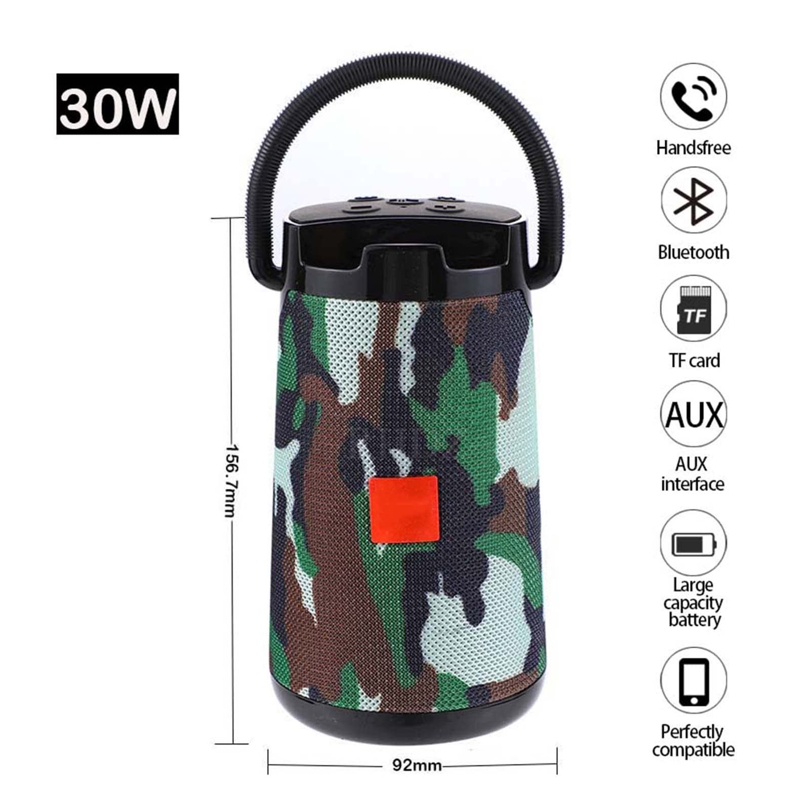 Bezprzewodowa kolumna dźwiękowa głośnika Bluetooth zewnętrzny przenośny subwoofer audio obsługuje kartę FM TF AUX U disk;,H