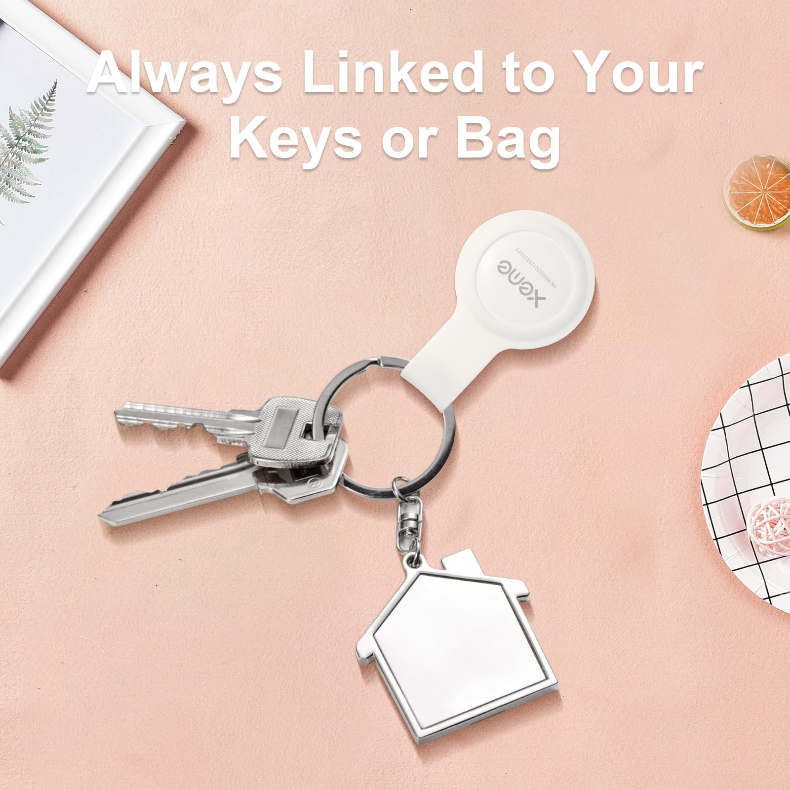 Localisateur de clés, localisateur de suivi Bluetooth avec Apple Find My (iOS uniquement), localisateur d'articles intelligent pour clés/bagages/portefeuille, etc.