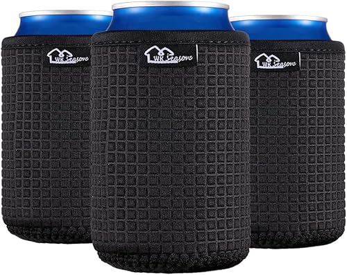 WKieason Fundas aislantes estándar de 12 onzas, fundas aislantes para latas estándar, fundas para botellas de cerveza de 12 onzas, soporte para