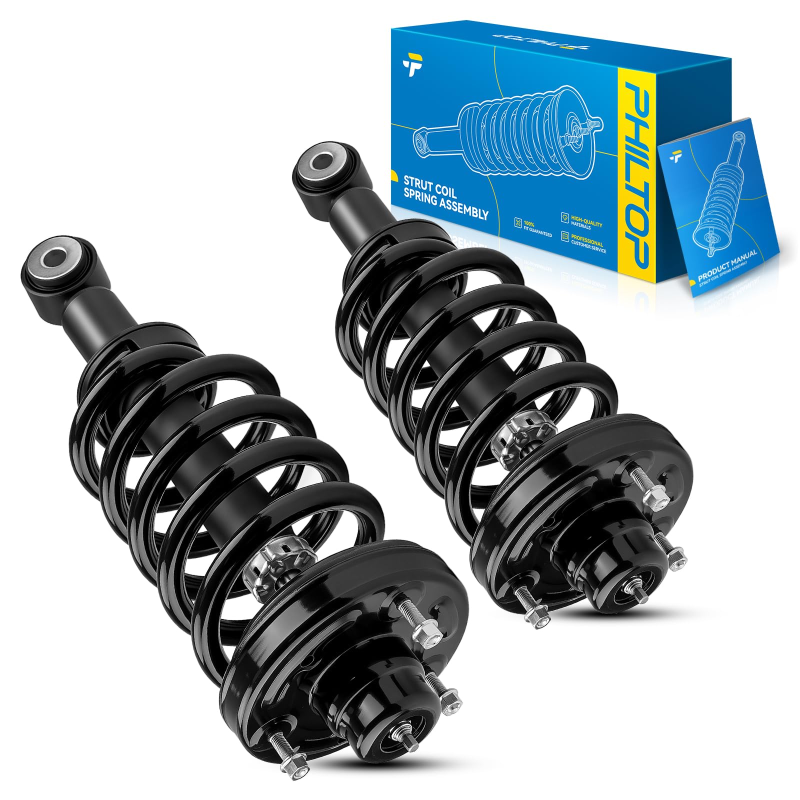 PHILTOP Rear Struts w/Coil Spring for Expedition,Navigator Shocks Absorbers