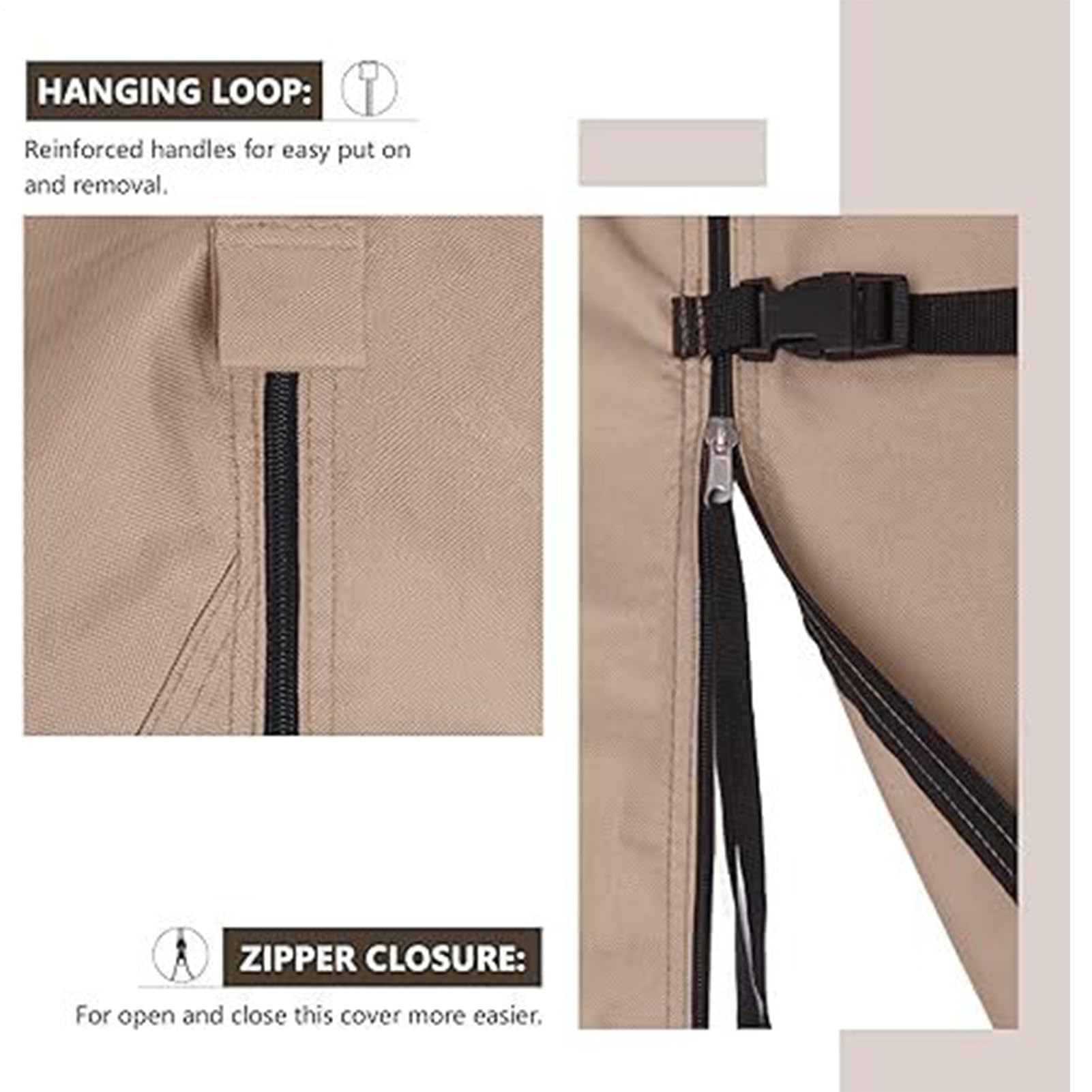 Funda impermeable y a prueba de polvo para silla GG, funda protectora para sillas de patio, uso interior y exterior, para el hogar, jardín, patio, balcón, sala de estar, hotel, zona de piscina