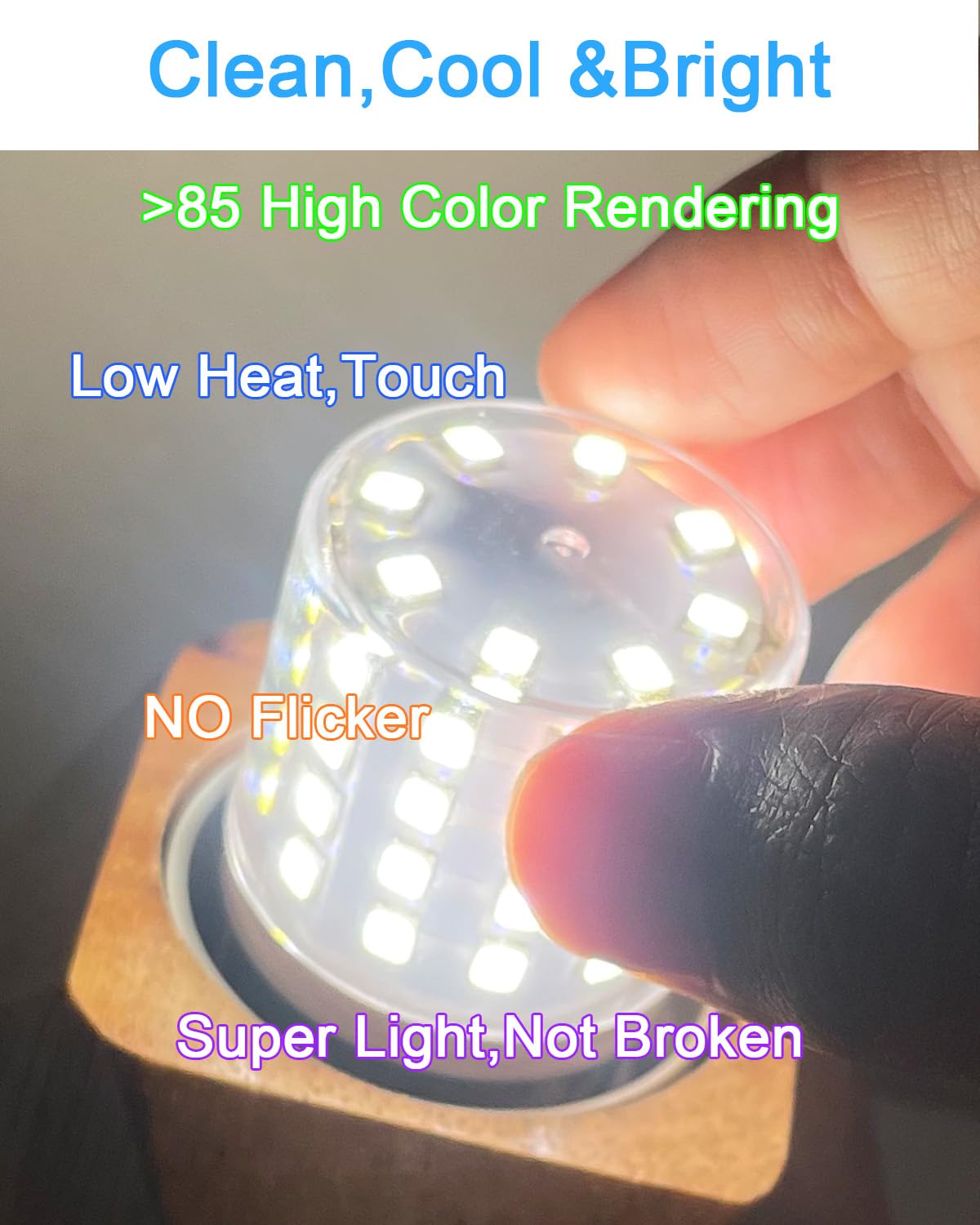 Upgraded AC 100-265V 3 5W KEI D34L Refrigerator Bulb 5304511738 LED Freezer Light Bulbs fit for Frigidaire Kenmore — view 7