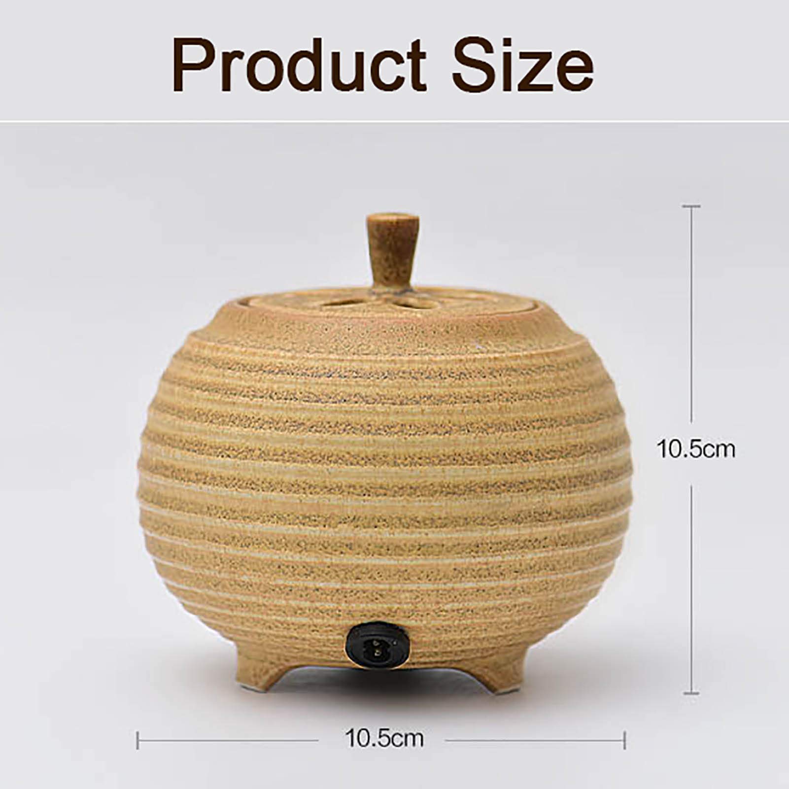 Feelme Bruciatore di Incenso Elettrico - Regolazione della Temperatura dei Tempi Ceramica Diffusore Elettronico di Aromi, Bruciatore di Incenso Elettrico Riscaldatore-per della Casa/Ufficio