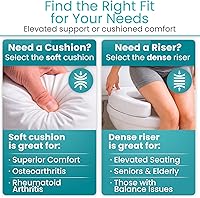 Vista 2 de Vive - Asiento elevador para inodoro con cojín para personas mayores - Ajuste universal - Asiento elevado para inodoro con espuma de alta densidad