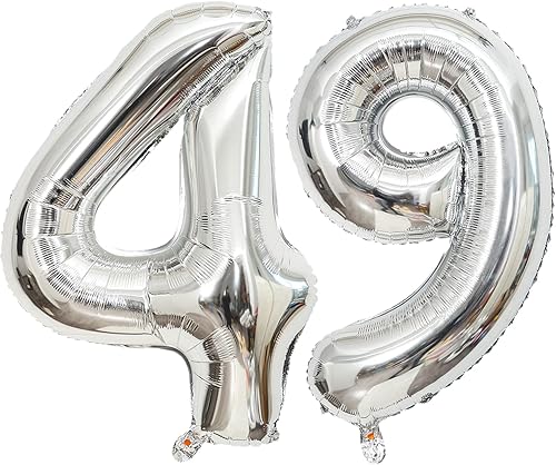 Globos digitales del número 49 de 32 pulgadas, globos del alfabeto 49, globos de helio, globos grandes para suministros de fiesta de cumpleaños,