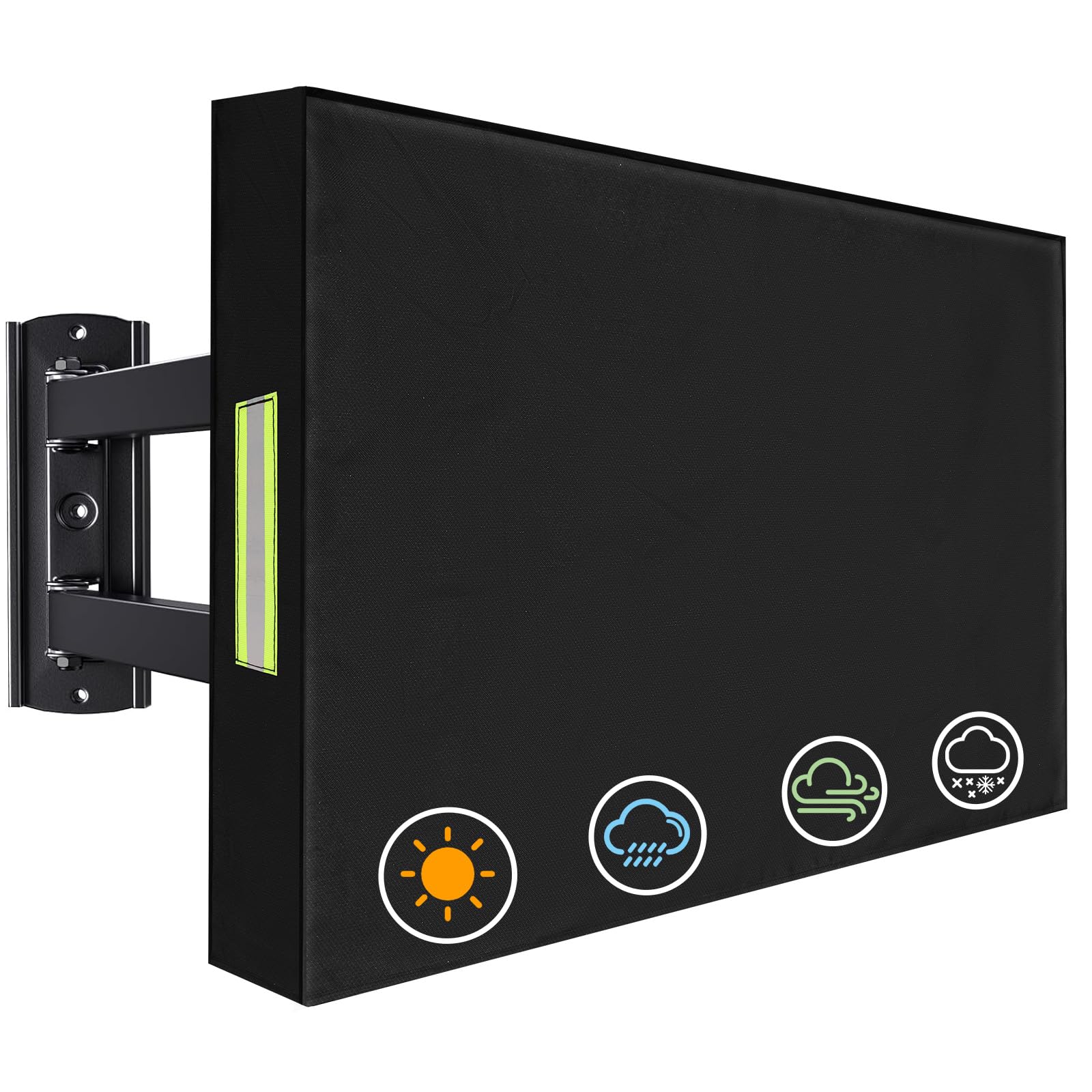 Funda para TV exterior de 55 – 58 pulgadas, protección contra el polvo de 600D Oxford PVC, revestimiento resistente, resistente al agua, resistente al polvo, protector de pantalla universal
