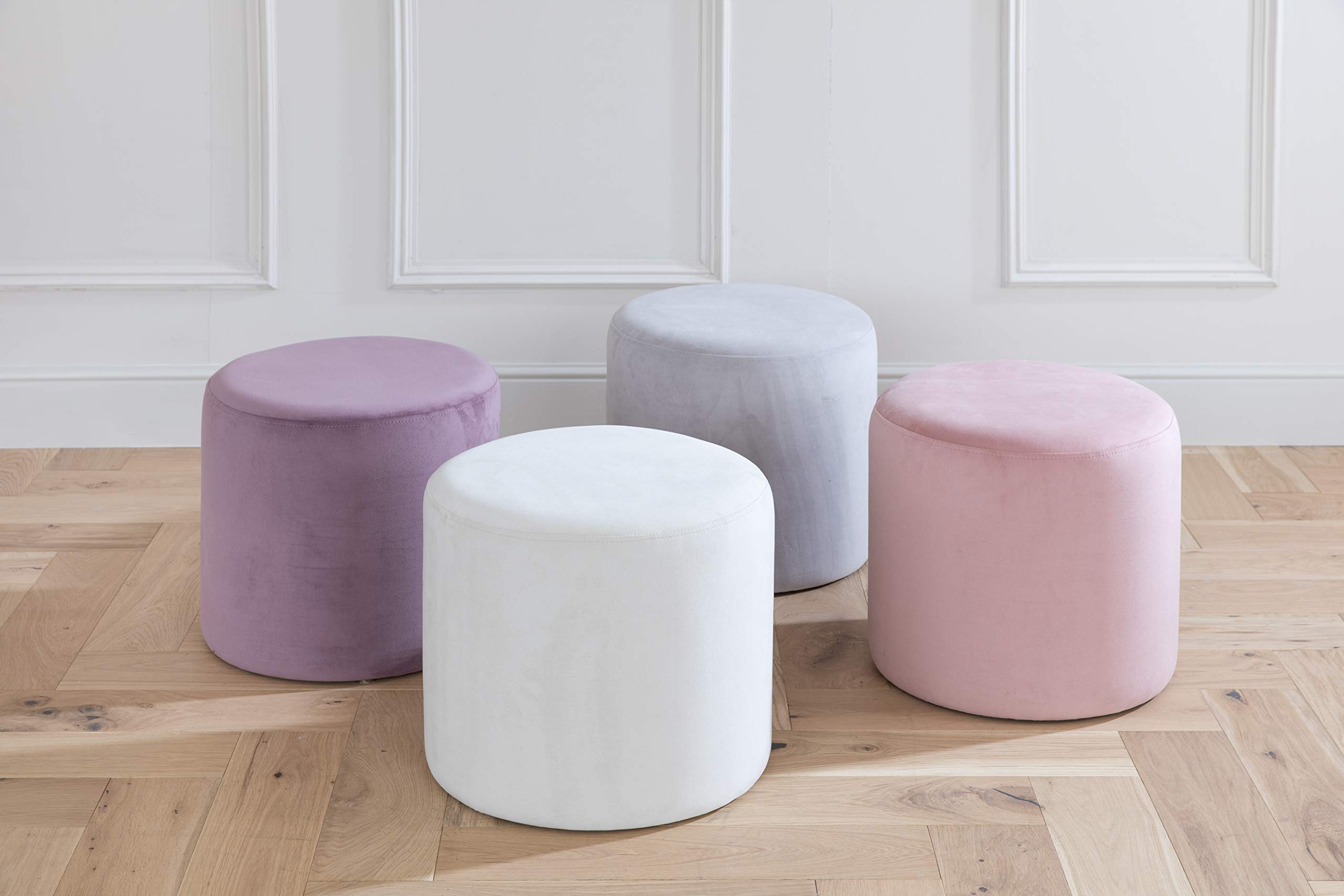 Repose-pieds rond salon et chambre pouf rembourré 450 mm