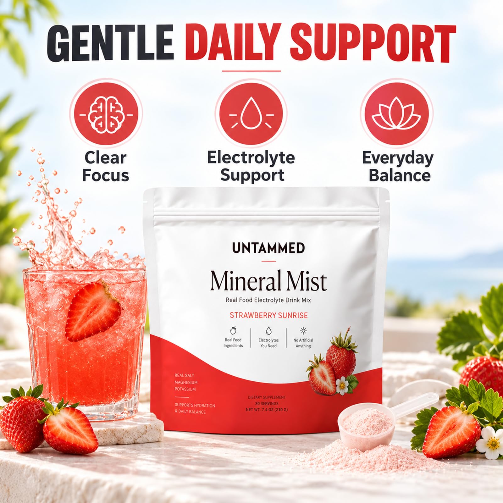 Elettroliti della nebbia minerale selvaggia, sapore di fragola, 1PC